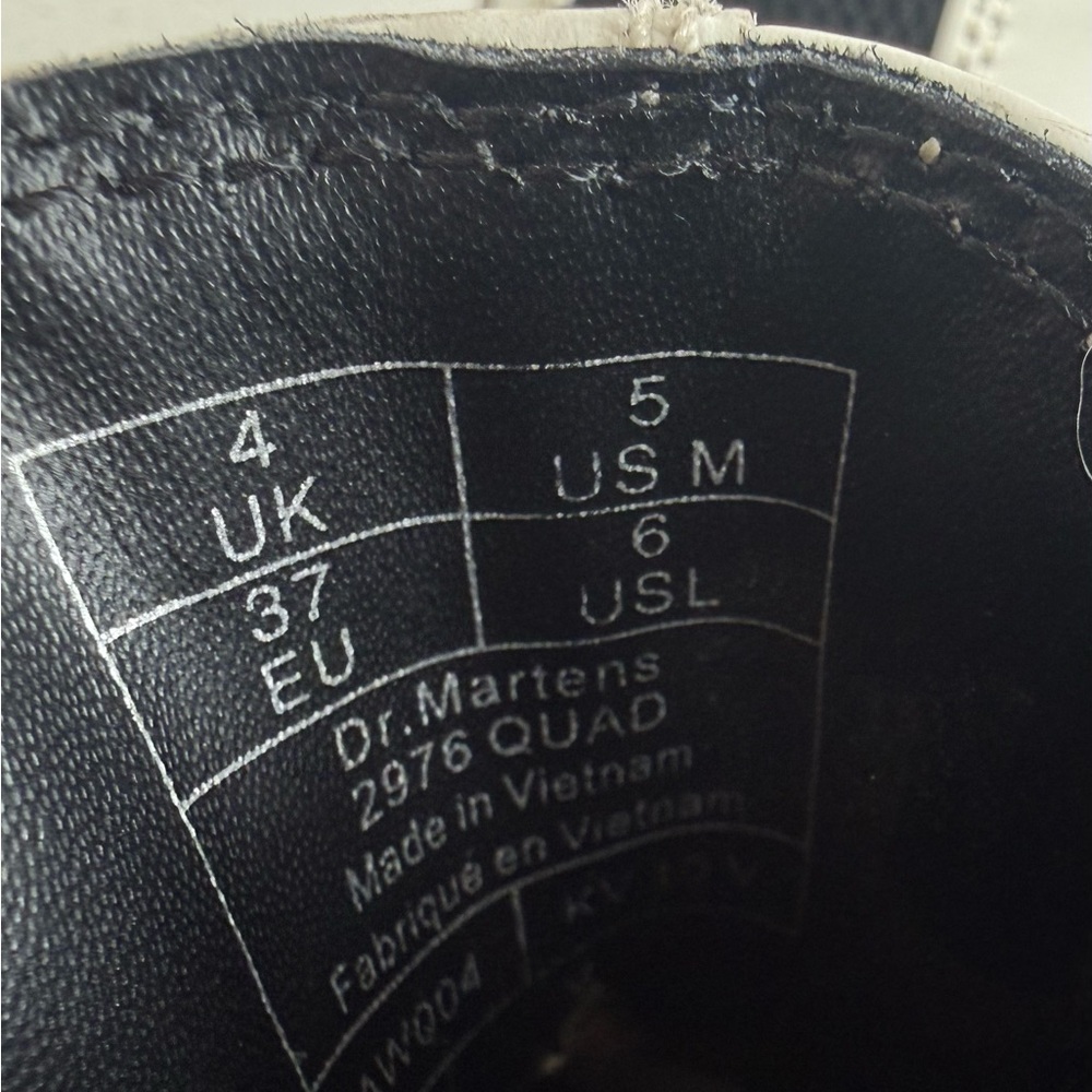 Dr. Martens Boot Quad White 2976 Smooth Leather Platform Chelsea Boots wmn sz 6 - Picture 5 of 7